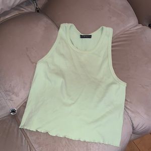 Lime 🍋 Green Brandy Melville Lettuce Hem Tank Top